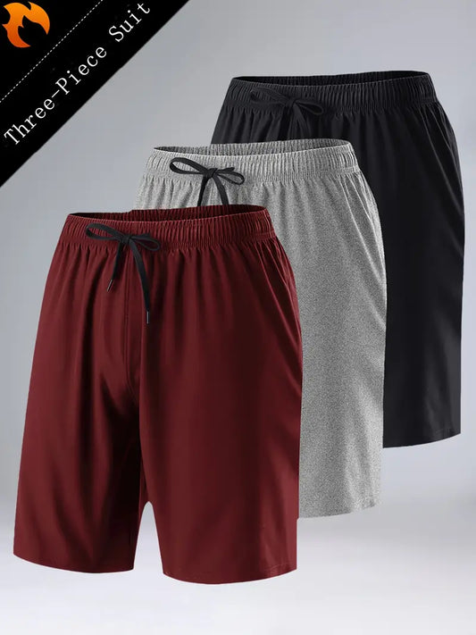 EQUAL SHORTS: PACK DE 3 PANTALONETAS TRANSPIRABLES CASUALES Y DEPORTIVAS PARA HOMBRES